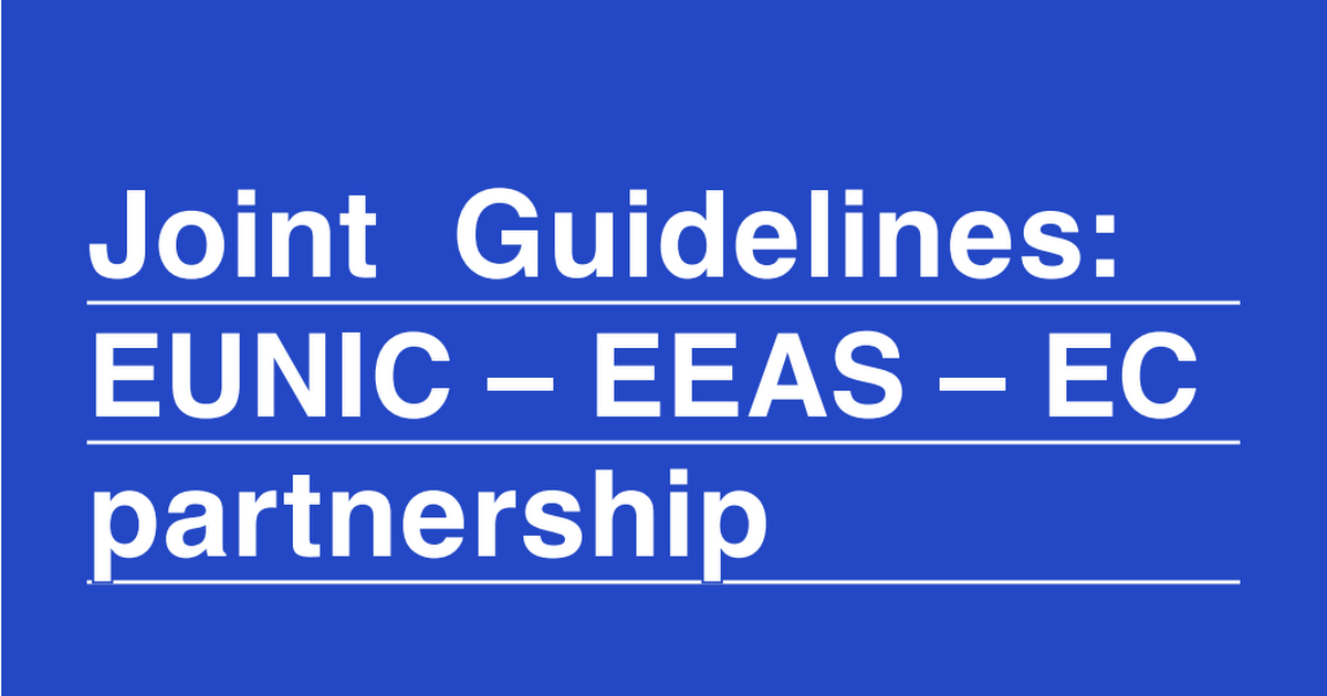 Joint Guidelines EUNIC